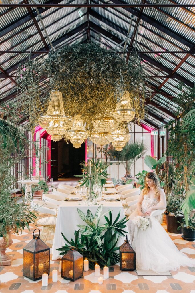 Winter garden - Jungle table inspiration - wedding in TuscanyStyled Shoot Vignamaggio by Biancospino Flowers Atelier - Florist Tuscany_167